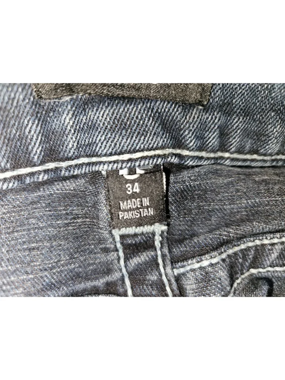 True Religion Ricky Relaxed Straight Leg Stretch Flap Pocket Jeans Men Size 34
